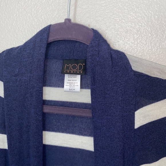 Modlusive Cardigan - Perfect Condition - Navy & White Stripe - Size Small - Picture 3 of 5